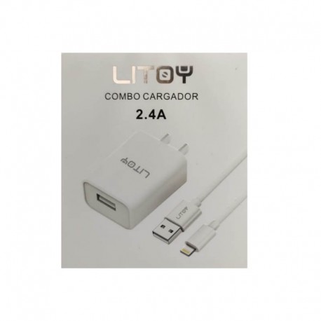 COMBO CARGADOR PARA IPHONE LIGHTING 2.4 LITOY