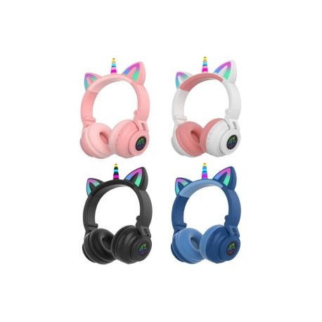 AUDIFONOS BLUETOOTH DIADEMA DE UNICORNIO MODELO:STN-27